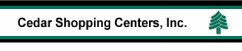 (CEDAR SHOPPING CENTERS, INC. LOGO)