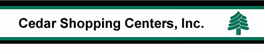(CEDAR SHOPPING CENTERS INC LOGO)
