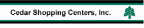 (CEDAR SHOPPING CENTERS, INC. LOGO)