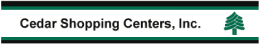 (CEDAR SHOPPING CENTER LOGO)