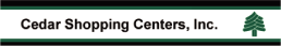 (CEDAR SHOPPING CENTERS, INC. LOGO)
