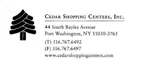 Cedar Shopping Center Logo